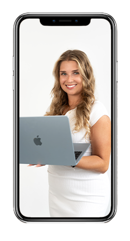 Smartfon ze zdjęciem Kingi z KJ Marketing Studio